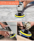 Snag This Awesome Twenty Pack Of Four Inch Wet Dry Diamond Polishing Pads Set in use on granite, marble, and concrete surfaces