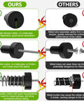 Comparison of zipline brake systems with rubber and metal parts illustrating differences in safety and durability for Extra Long Zipline Spring Brake For Backyard Fun 6.6ft Heavy Duty Stopper System, Stainless Steel High Strength Spring, Fits 3/16 To 3/8 Inch Cables, Keeps Adults Under 350 Lbs Safe On Gentle Slopes.