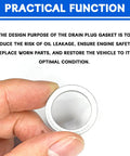 Top Tier 20 Pack Aluminum Oil Drain Plug Gasket Washers M14 Crush Kit Fits Honda Accord Civic Ridgeline And Acura Models For Smooth Sealing Drip Proof Car Care Upgrade, M14 aluminum washer