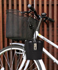 Portable Indoor Outdoor Lock Box Safe With 3 Digit Combo And Key Access attached to bicycle frame