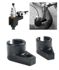 Universal Low Profile Offset Oxygen Sensor Socket With Wire Gate Side Access Three Eighths Inch Drive By Seven Eighths Inch Opening Pro Grade Mn Steel Rust Resistant Black Oxide Finish Fits Most Cars showing socket design and installation.