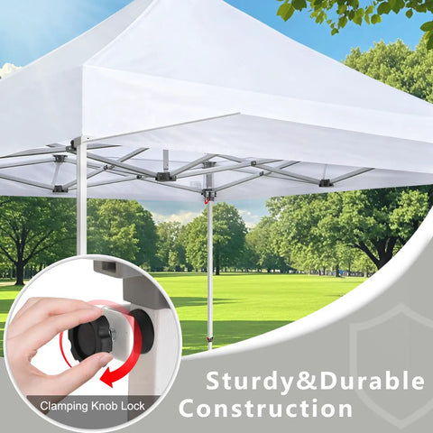 10ft Pop Up Canopy Sunshade Extension Tarp 120x36 Inches Adds 30 Sq Ft Extra Shade for 10x10 Square Leg Tents setup in park