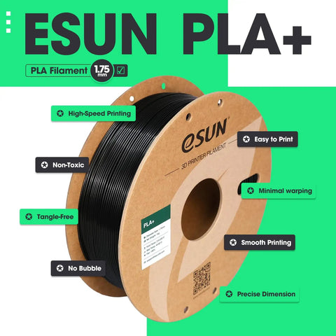 Premium PLA Plus 3D Printer Filament One Point Seven Five Millimeter Jet Black Four Kilogram Coil Boasts Legit Strength And Slick Smooth Feeding For Rapid High Definition Prints With Reduced Warping And Killer Precision Output That Truly Slaps
