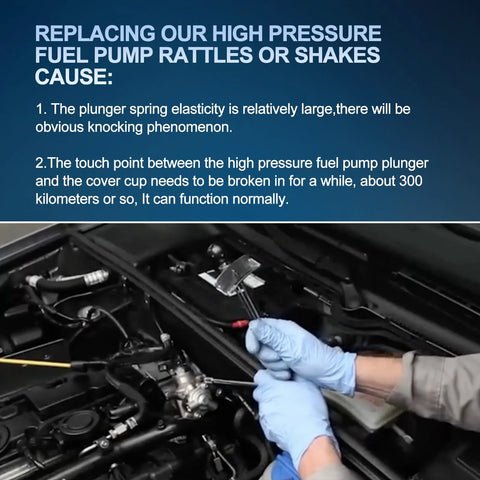 Mechanic installing high pressure fuel pump replacement for Ford Edge 2012-2015, Escape 2013-2016, Explorer 2013-2018, Focus 2013-2018