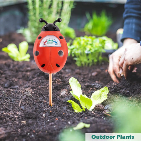Green Soil Moisture Meter For Indoor And Outdoor Plants No Batteries Needed Easy To Read Plant Water Gauge in garden bed