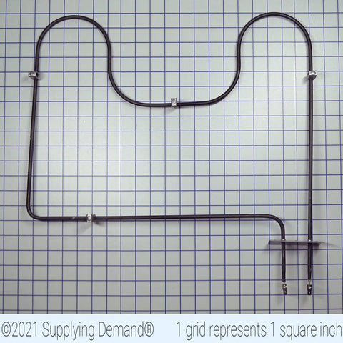 Electric Oven Lower Bake Element Replacement 240V 2585W on square grid surface showing quick connect terminals.