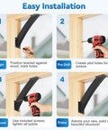 Installation of Heavy Duty 45 Degree Pergola Brackets Kit For 4x4 Wood Posts Inside Mount Corner Braces for Pergola Gazebo Deck Porch.