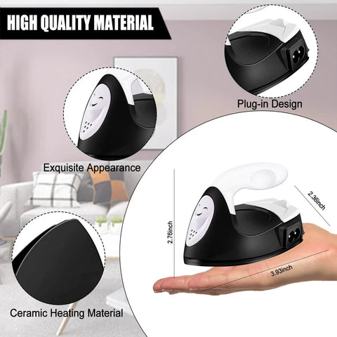 Ultra Compact Mini Heat Press Machine Portable Steam Iron With Charging Base For Diy T Shirts Shoes Bags And Hats, ceramic, plug-in design.