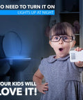 Motion Sensor Toilet Night Light With 16 Color LED For Easy Late Night Trips And Bathroom Mood Lighting Auto On When You Enter
