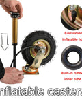 Heavy Duty Rubber Casters Pair With Eight And Ten Inch Swivel Options For Serious Outdoor Hauling showing inflatable caster with inner tube