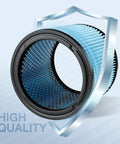 High Performance Vacuum Cartridge Filter For Five To Sixteen Gallon Wet Dry Vacuums With Nanofiber Filtration Reusable One Pack close-up view