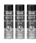 Dry Graphite Lubricant Aerosol 14 Oz Three Pack Industrial Grade Dry Lube For Metal Hinges And Locks Fast Drying Reduces Friction And Noise Oil Free