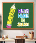 Math Bulletin Board Decorations Set For Classroom Back To School Decor With Bold MATH MAKES US SHARP Letter Cutouts
