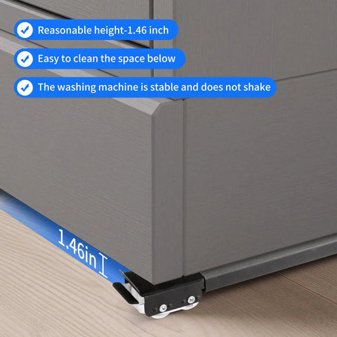 Expandable Appliance Roller Dolly For Washer And Dryer With Heavy Duty 661 Lb Capacity shown under washing machine