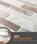 Peel And Stick Marble Look Tiles 12x12 Inch For Kitchen Backsplash And Bathroom, water drops on heat and water resistant surface