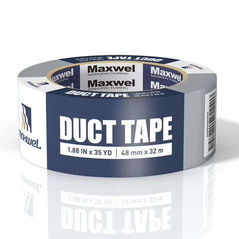 Heavy Duty Waterproof Duct Tape 1.88 Inch By 35 Yards Silver Roll With Strong Adhesive For Home Repairs, Carpet Binding, Bundling