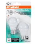 Frosted A15 Incandescent Light Bulb 40W 2850K Soft White, Medium Base, 2 Pack, 340 Lumens, Long Lasting About 1000 Hour Life