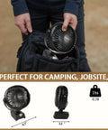 Cordless Jobsite Fan Compatible With DeWalt 20V Batteries Portable Brushless Motor Cooling Fan with Two Speeds USB Charging at jobsite