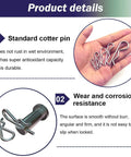 90-piece stainless steel hitch pin clips and cotter pins set; hand-held assortment with hitch pin and retaining clip