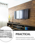 Heavy Duty Tv Mounting Hardware Kit With Wall Mount Standoffs And Screws For Home And Office Use in a living room setup