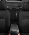 Front view of All Black 3D Air Mesh Car Seat Covers With 5mm Foam Padding, Airbag Compatible, Universal Fit For SUV Vans Sedans And Trucks