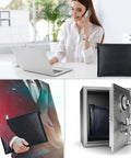 4 Pack Fireproof Document Bags Waterproof Safe Storage Pouches With Zipper for A4 Documents Money Passport and Tablet in various settings