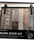 Four Piece Carbon Steel Track Spacers For Sliding Barn Doors Replacement Hardware Kit installed on barn door
