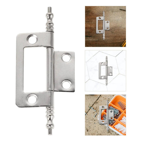 16 Piece Nickel Plated Flush Cabinet Hinges Hidden 2 Inch Door Hinges For Drawers And Wardrobes Durable Replacement