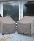 Heavy Duty Waterproof Patio Chair Covers 2 Pack For All Weather Outdoor Furniture Fits Up To 36W X 37D X 36H Inches on chairs