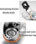 4 Pack Heavy Duty Furniture Caster Wheels With Brakes M10 M12 Threaded Swivel Rollers showcasing electroplating bracket and double brake.