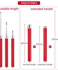 Carbide Tipped Wood Turning Tools Set With Diamond Round And Square Inserts Pro Grade Lathe Tools showing adjustable red handles