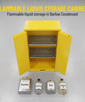 40 By 40 By 75 Inch Flammable Safety Cabinet 450 Gallon Heavy Duty 2 Door Fireproof Storage for hazardous liquids, open view