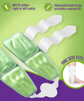 Air Gel Ankle Stirrup Brace With Customizable Air And Gel Support And Cold Therapy For Targeted Stabilization And Pain Relief One Size Fits All, showing green gel pads and straps.