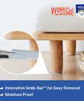 Heavy Duty Leveling Shims for Furniture and Appliances, transparent wedge under table leg, USA-made, ideal for leveling