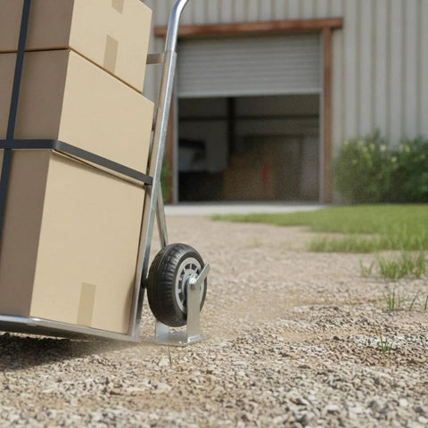 Heavy Duty Plate Caster With Brake for Hand Trucks and Industrial Carts on gravel, solid rubber wheel with metal support