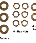 DIY Lamp Repair Hardware Kit 28 Piece Pack With Pipe Nipples, Washers, and Lock Nuts for Easy Lamp Fixes and Custom Projects