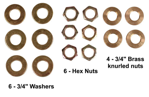 DIY Lamp Repair Hardware Kit 28 Piece Pack With Pipe Nipples, Washers, and Lock Nuts for Easy Lamp Fixes and Custom Projects