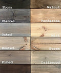 Lock In That Distressed Brandy Hue On Interior Wood Without Any Hiccups With This Butter Smooth One Coat Water Based Zero Vocs Wood Stain Eco Smart Low Smell Pick Perfect For Quick Barn Fixes And Garage Makeovers 5 Gallon color samples including Brandy, Pined, Oaked.
