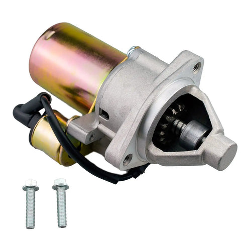 Honda Electric Starter Motor For GX340 GX390 Engines Replacement Kit showing motor and included bolts, fits Harbor Freight Predator 420cc