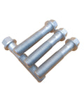 4 Pack Front Wheel Hub Bearing Mounting Bolts Hardware Kit Heavy Duty Compatible With Chevy Silverado 2500 3500 HD Express 2500 3500 4500 And GMC Savana Sierra Yukon 917519, shown as four steel bolts placed together.