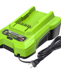 40V Li Ion Battery Charger With Diagnostic LED And Wall Mount For Fast Charge Of 2.0Ah Packs In 60 Minutes Or 4.0Ah Packs In 120 Minutes