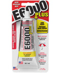 E6000 Plus multi-surface adhesive, 56.1 ml tube in packaging, low odor, waterproof, suitable for various materials.