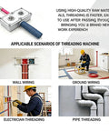 Heavy Duty Portable Wire Pulling Tool With Cord Adapter For Electricians in various installation scenarios including wall wiring.