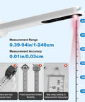 Portable Infrared Height Measurer For Kids And Adults With Quick Three Second Read In Feet And Meters Super Handy Cordless Handheld Wall Mounted Height Gauge Reaches Up To Two Hundred Forty Centimeters, wall-mounted