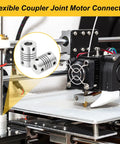 Four Piece Flexible Couplings 5mm To 7mm Bore Aluminum Alloy Shaft Couplers installed in 3D printer