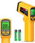 Infrared Temperature Gun Non Contact Laser Thermometer For Industrial And Kitchen Use With Adjustable Emissivity And Digital Readout -58F To 986F (-50C To 530C) Great For Oven Automotive And HVAC Not For Human with display and batteries