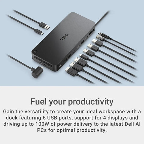 Turn Your Rig Into A Beast With This Thunderbolt 5 USB C Docking Station Bundle Featuring 300W Power Delivery triple USB ports and cables.