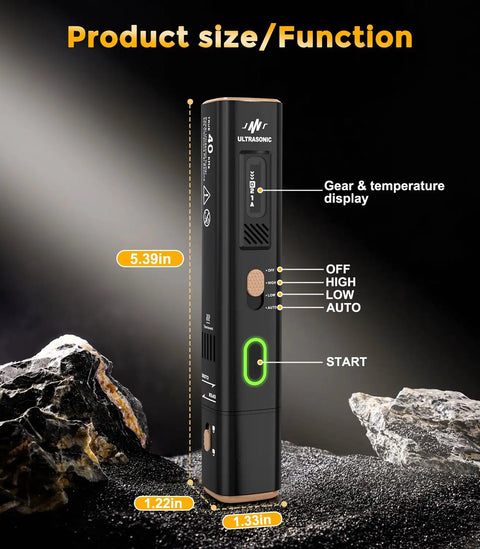 40kHz Ultrasonic Cutter Knife With OLED Display For Pro Grade Precision Cutting And Polishing In 3D Printing, Model Making, And DIY Projects, Four Modes, Stable Power, Works On Plastic, Resin, Wood, Leather, Includes 50 Replacement Blades, 5.39in tall