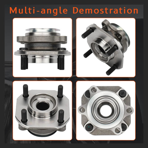 Multi-angle views of Front Wheel Hub And Bearing Assembly With ABS Encoder For Nissan Sentra 2007 2008 2009 2010 2011 2012 2.0L