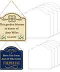 Six Pack Ten Inch Sublimation Metal Sign Blanks For Doors And Walls Two Sided Aluminum Address Plaque Hangers Displayed